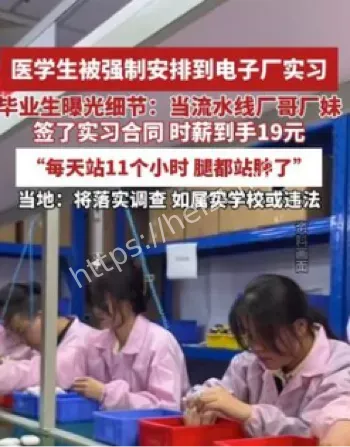 强制学生进电子厂
