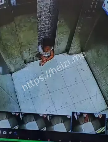 浙江一小孩电梯自救