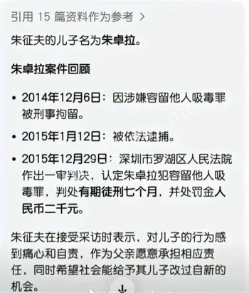 朱卓拉吸毒判刑