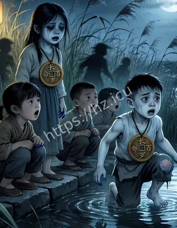 深夜突然出现童男童女